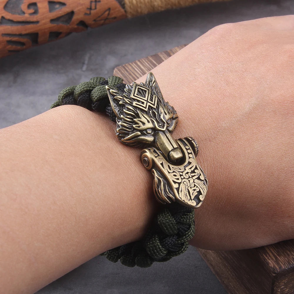 Viking Wolf Cord Bracelet – view 5