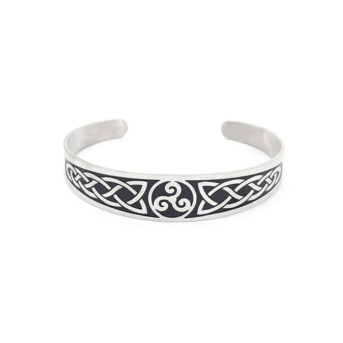Stainless Steel Valknut Cuff Bracelet – view 7