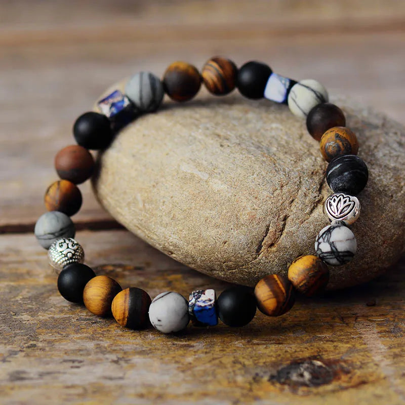Matte Bead Stretch Bracelet – view 2