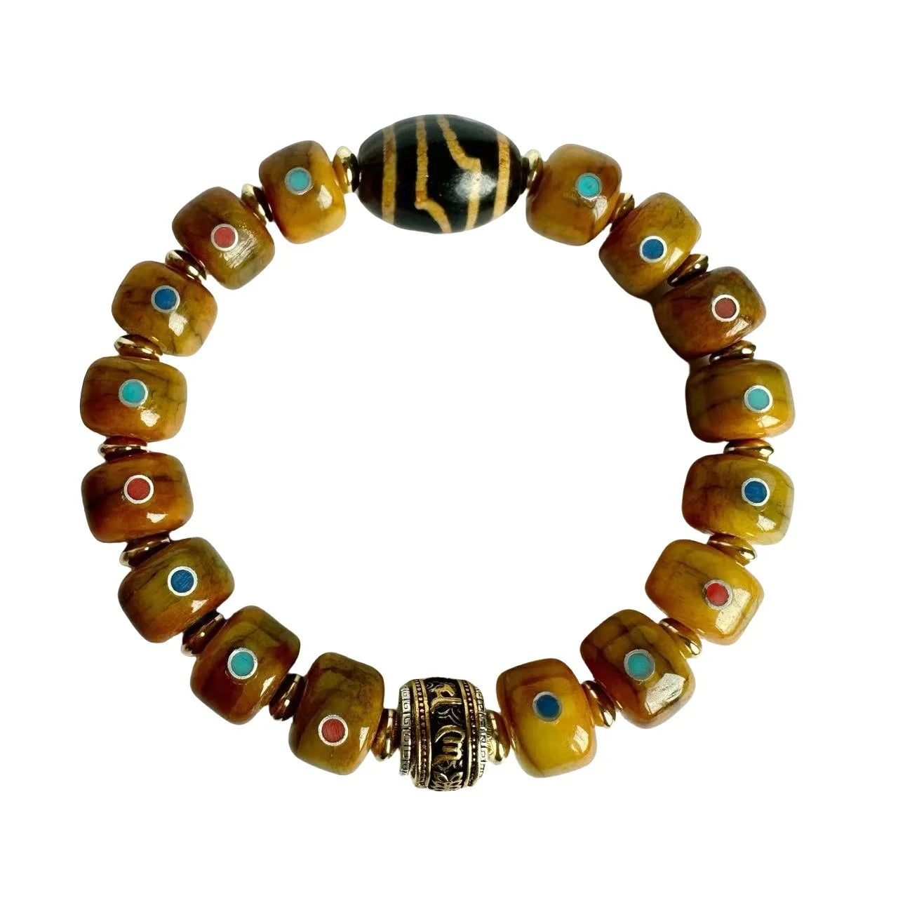 Tibetan-Style Bone Bead Bracelet – view 5