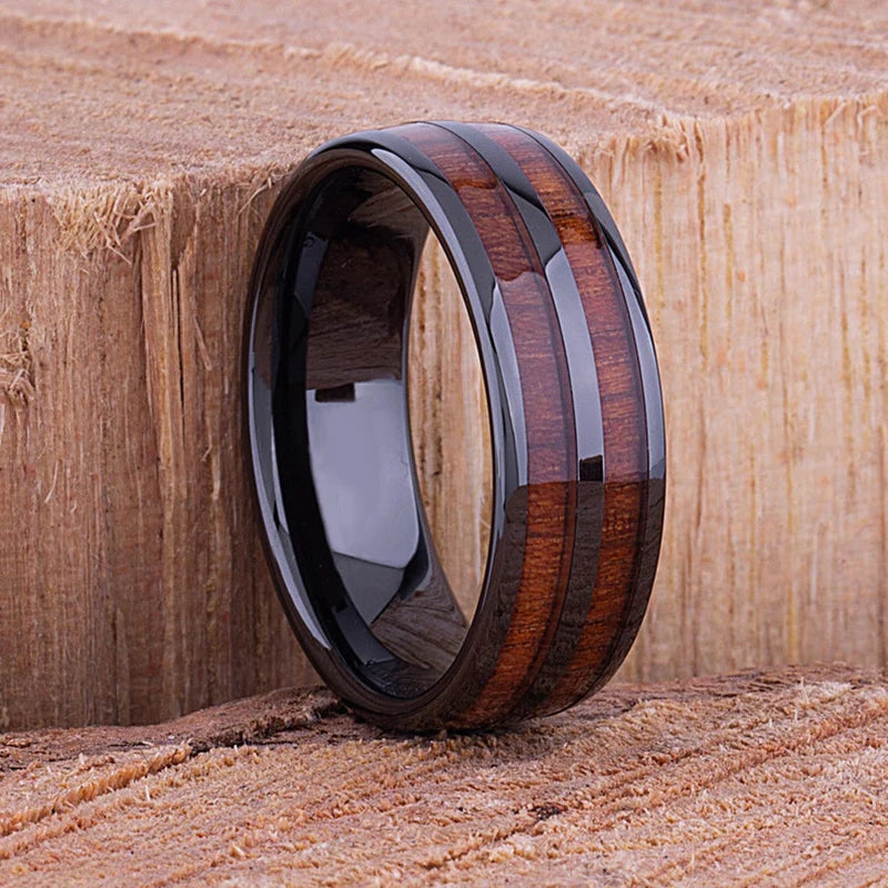 Abalone Shell Inlay Domed Ring – view 24