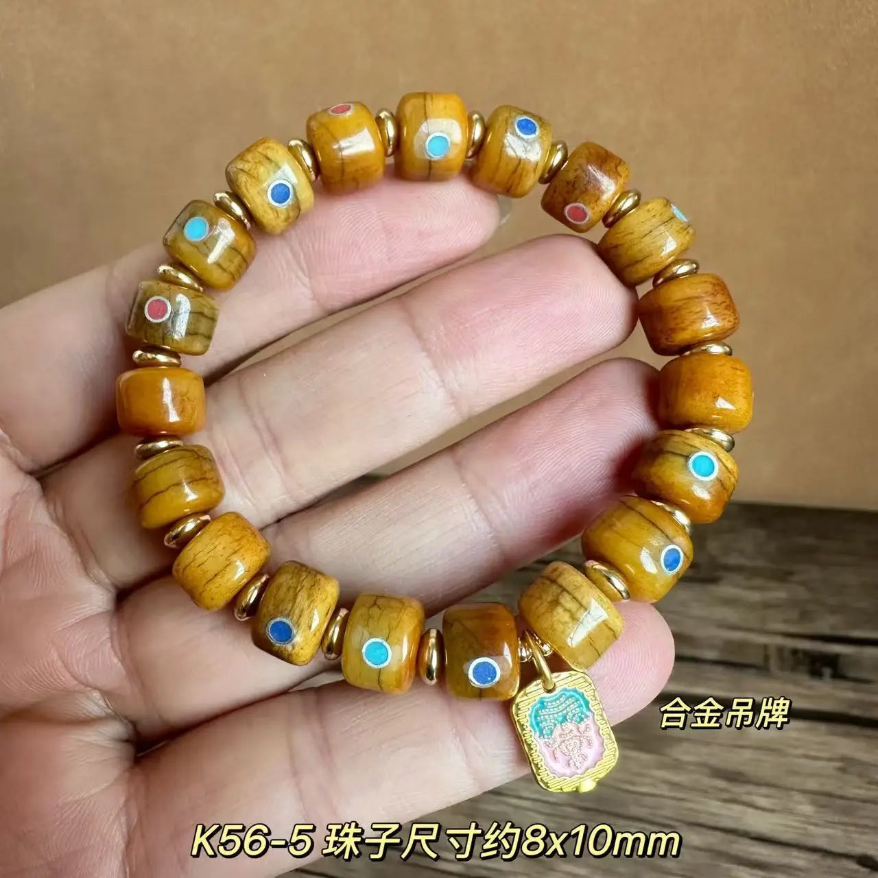 Tibetan-Style Bone Bead Bracelet – view 10