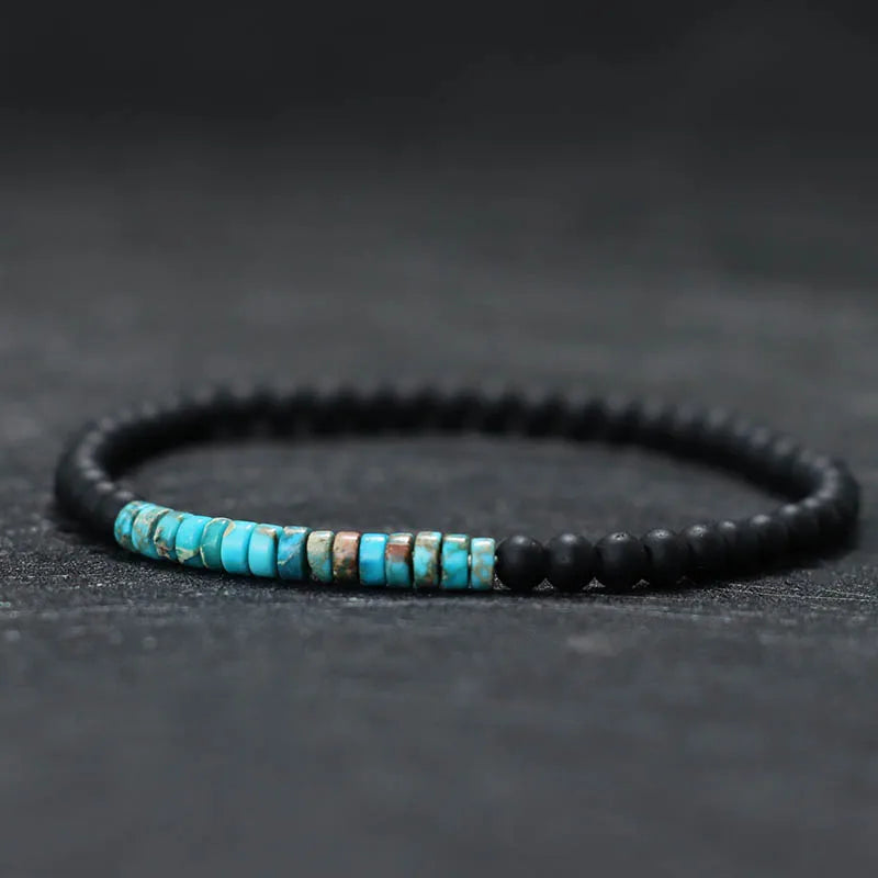 4mm Natural Stone Beaded Bracelet