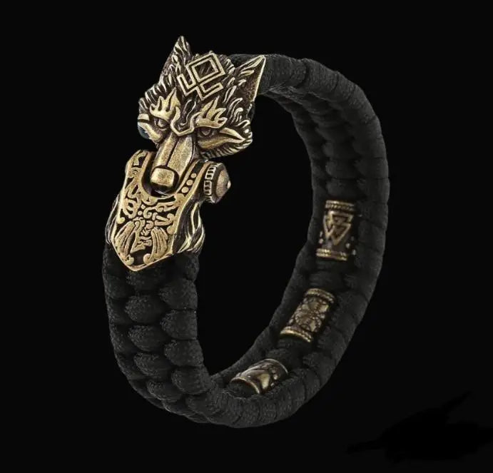 Viking Wolf Cord Bracelet – view 14