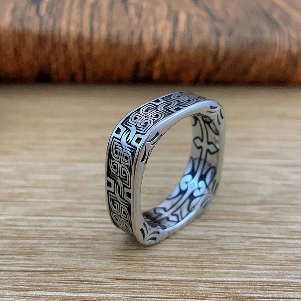 Stainless Steel Viking Celtic Ring – view 2