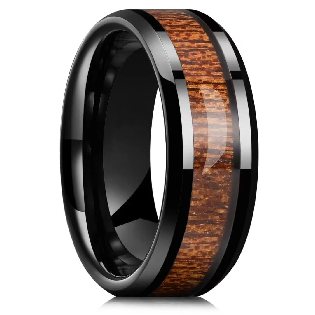 Abalone Shell Inlay Domed Ring – view 16