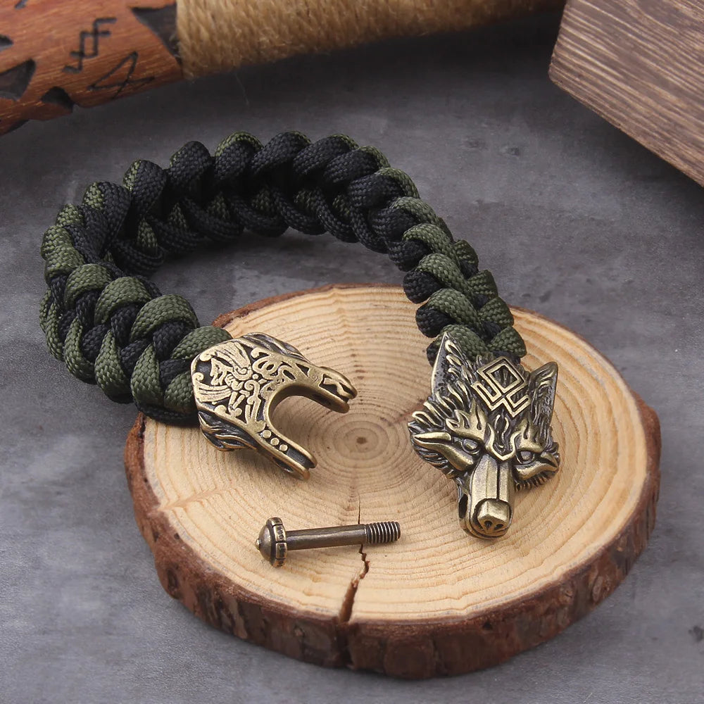 Viking Wolf Cord Bracelet – view 4
