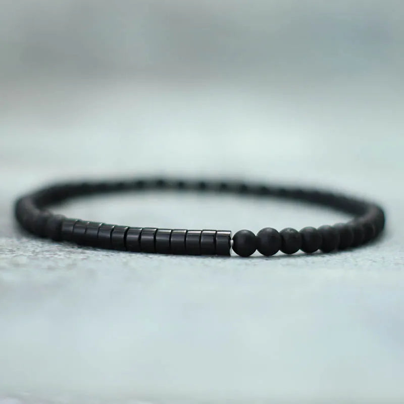 4mm Natural Stone Beaded Bracelet – view 7