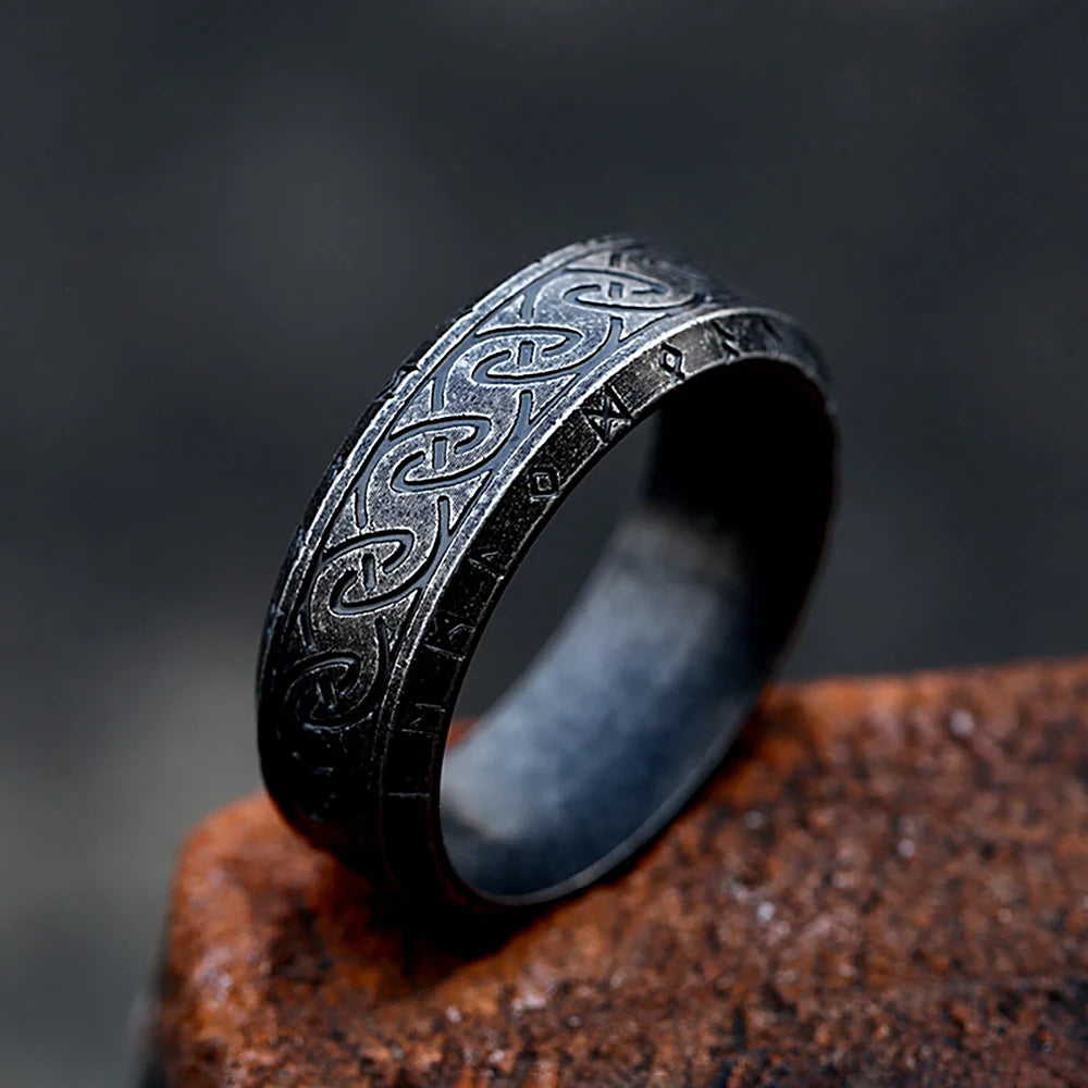 316L Stainless Steel Viking Rune Ring – view 6