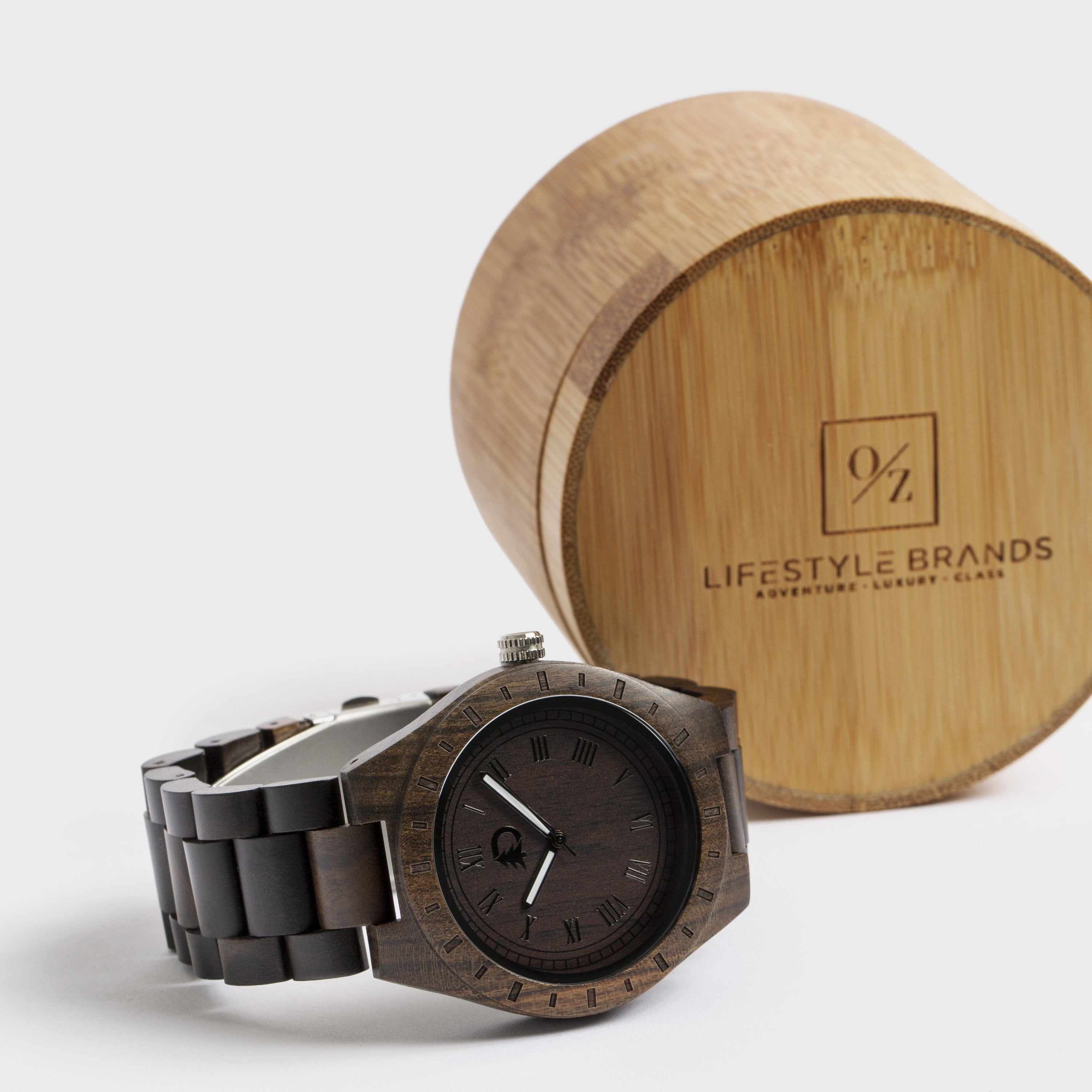 Black Walnut Wood Watch with Textured Dial – view 6