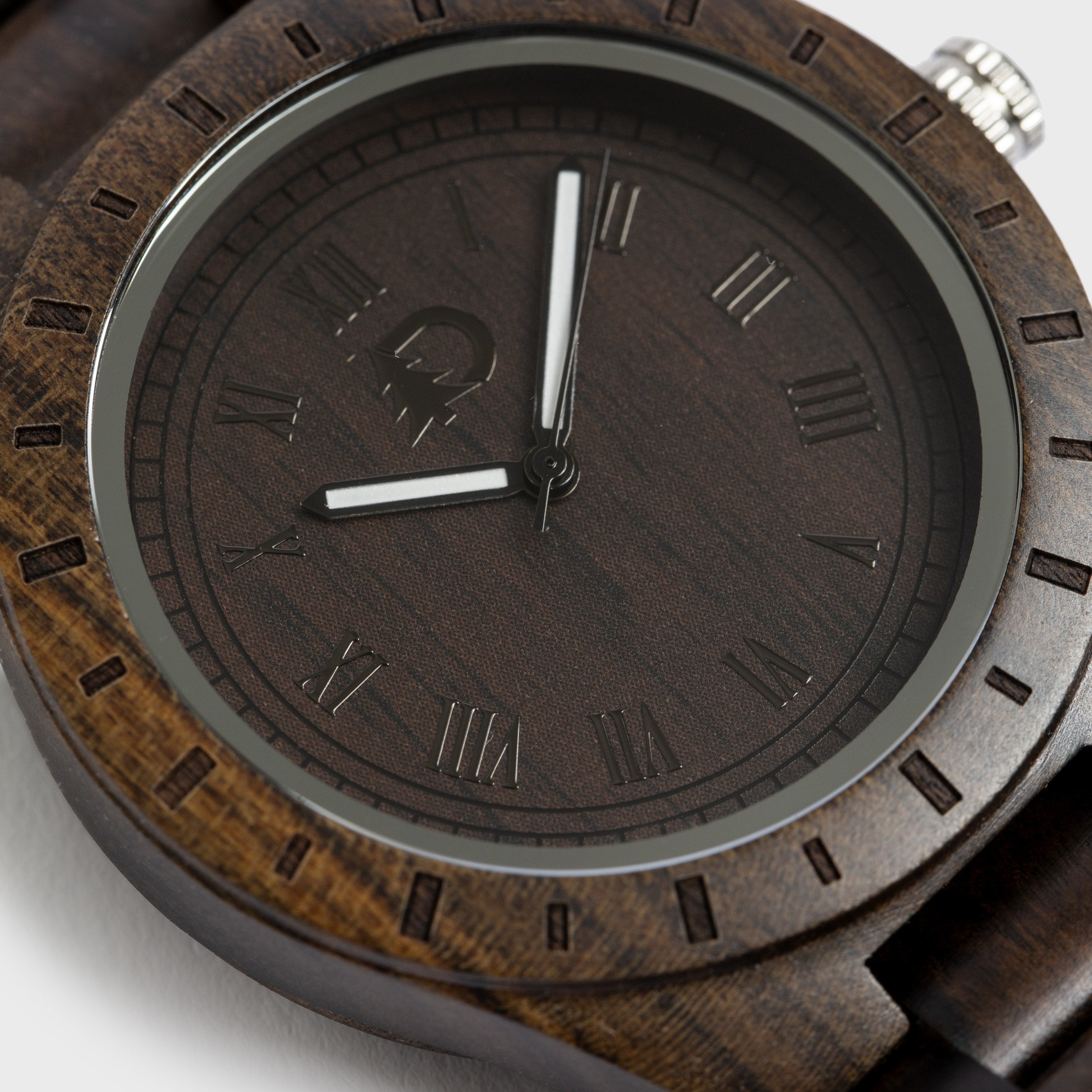 Black Walnut Wood Watch with Textured Dial – view 2