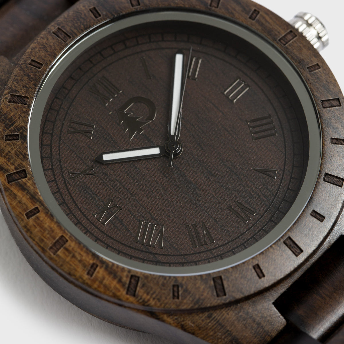 Black Walnut Wood Watch with Textured Dial – view 2
