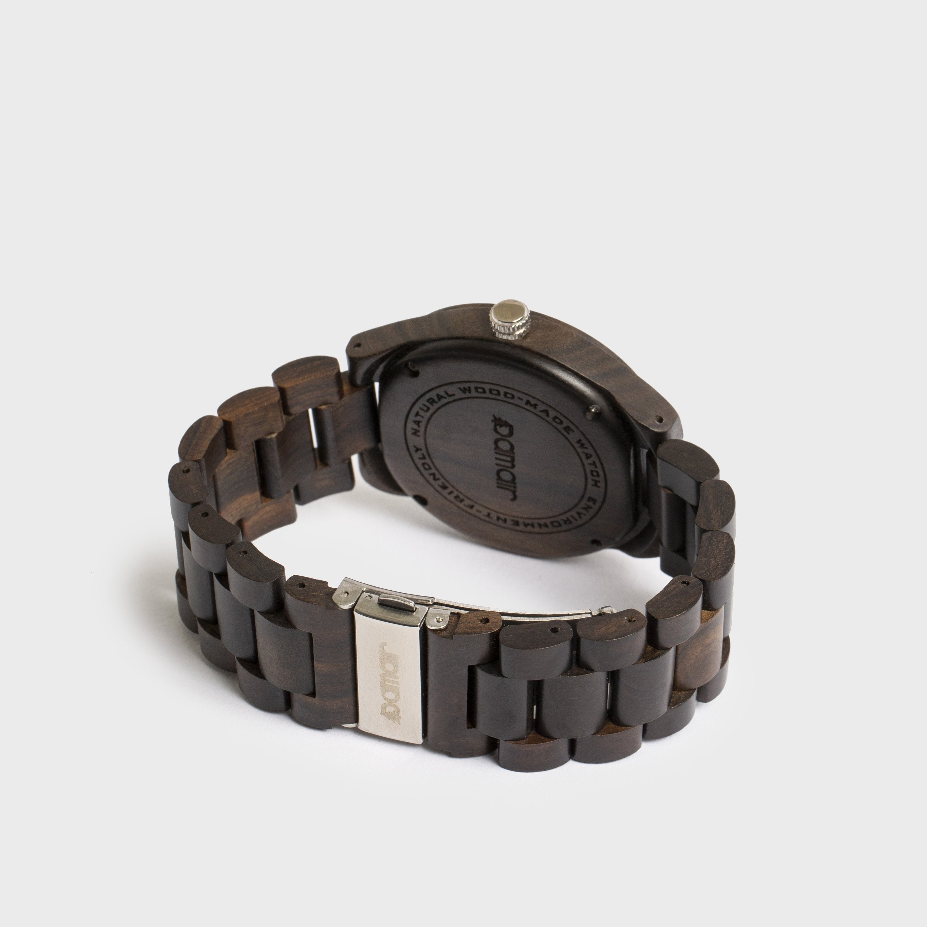 Black Walnut Wood Watch with Textured Dial – view 4