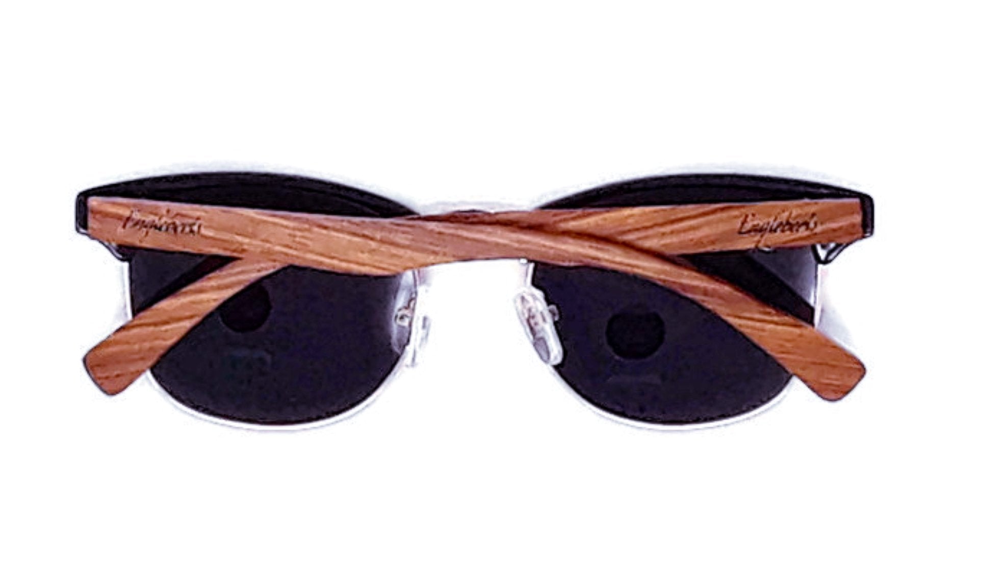 Walnut Wood Club Style Polarized Sunglasses – view 3