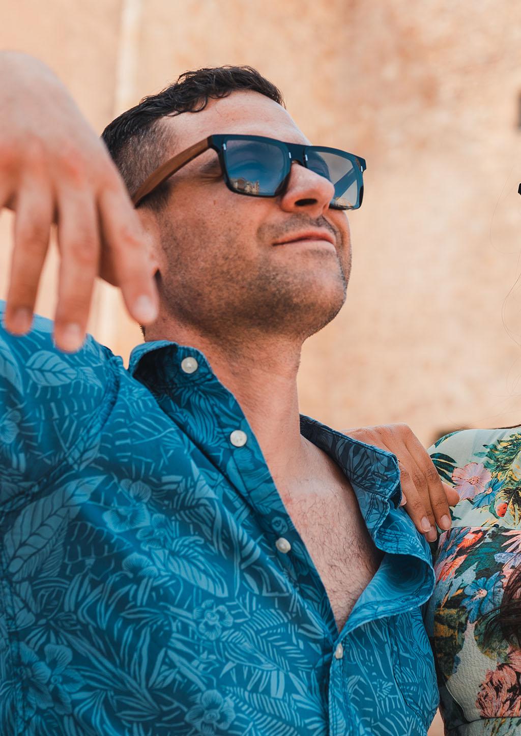 Acetate & Wood Square Sunglasses – view 6