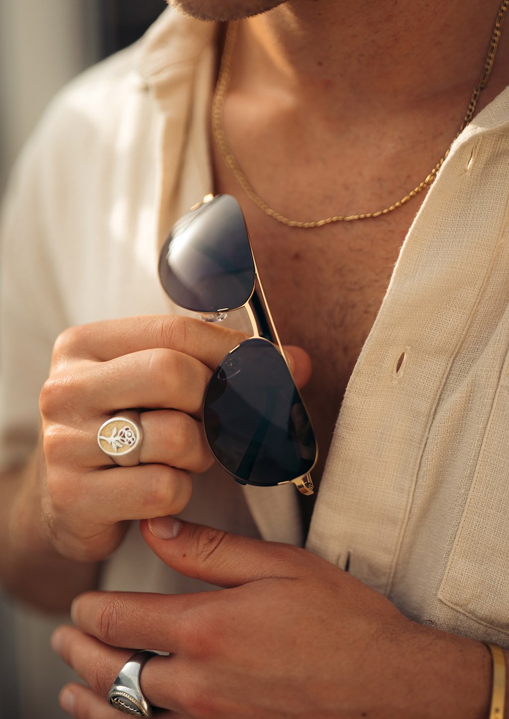 Titanium Aviator Sunglasses – Changeable Lenses – view 2