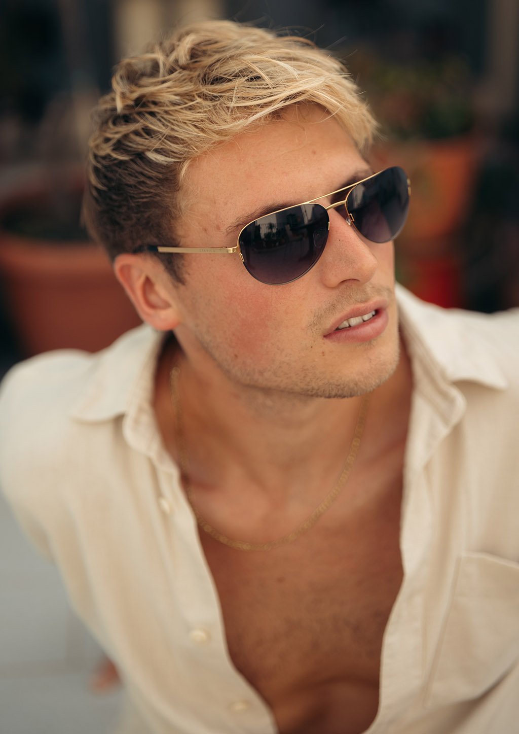 Titanium Aviator Sunglasses – Changeable Lenses – view 3