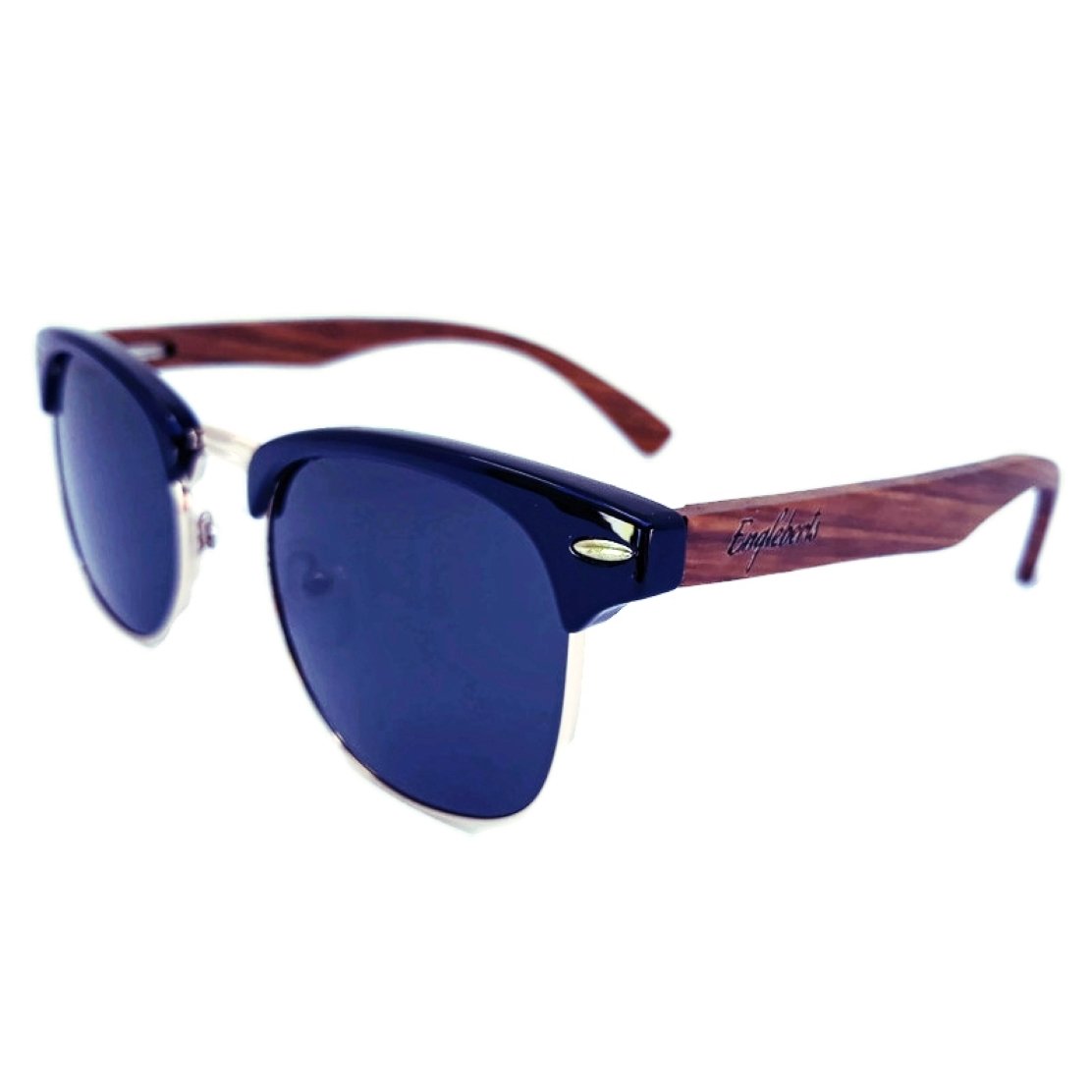 Walnut Wood Club Style Polarized Sunglasses