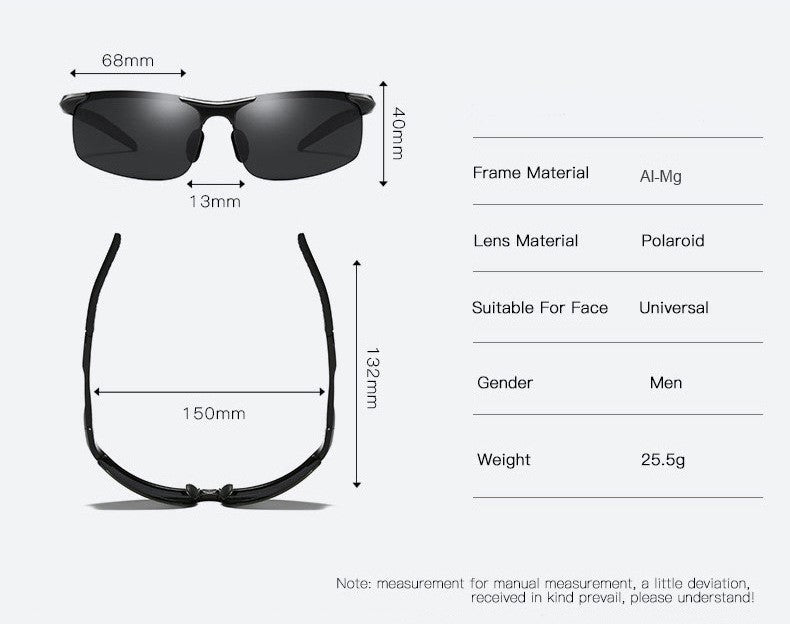 Polarized Semi-Rimless Sunglasses – view 3