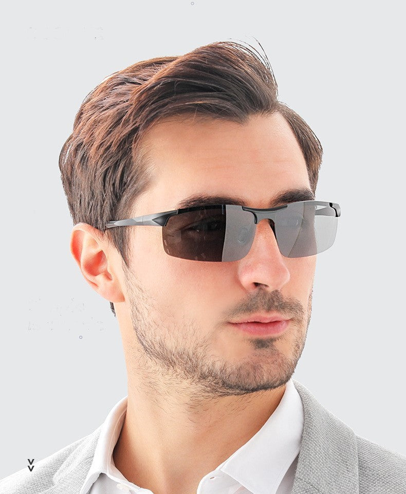Polarized Semi-Rimless Sunglasses