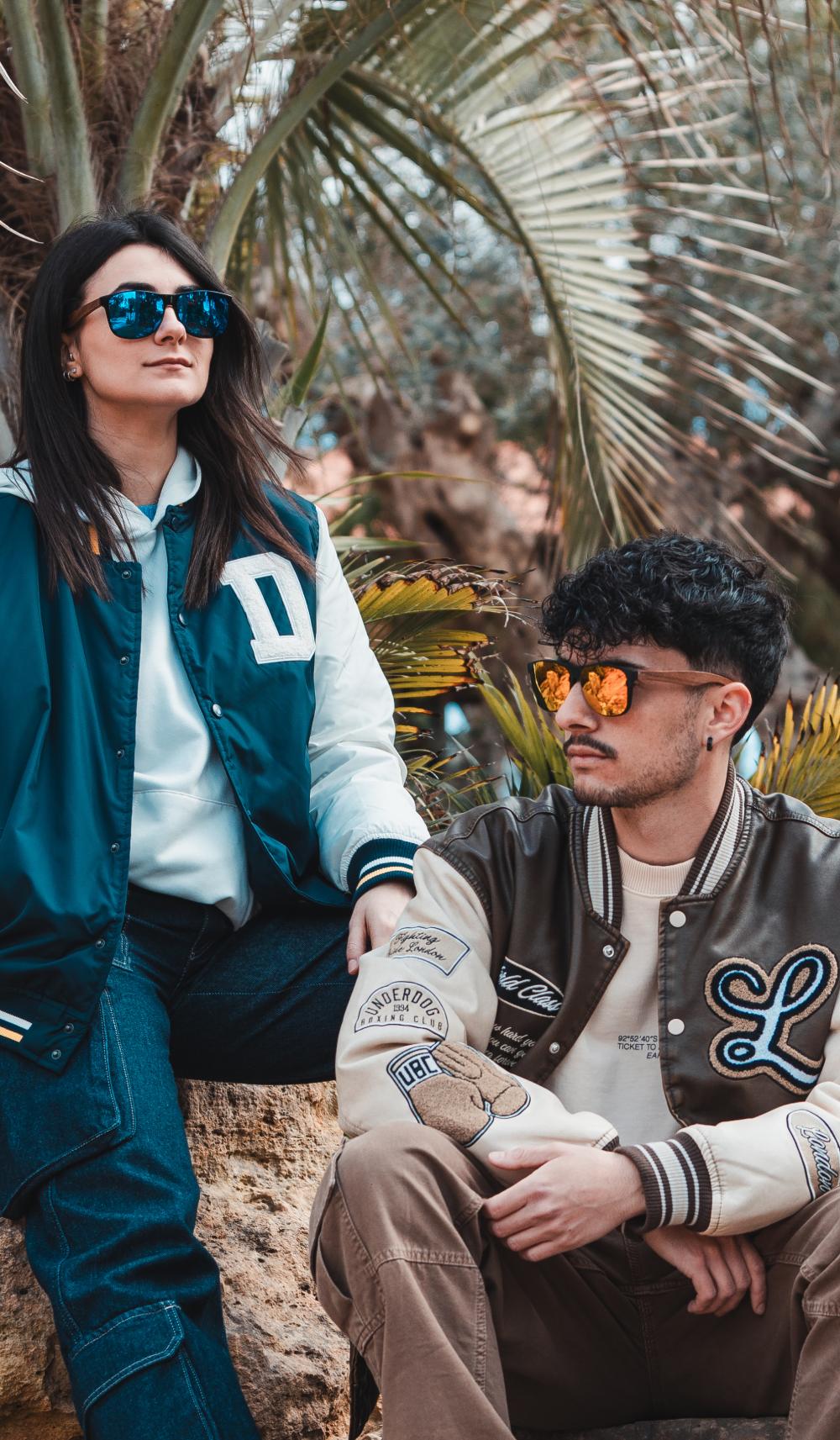 Acetate & Wood Classic Wayfarer Sunglasses – view 2