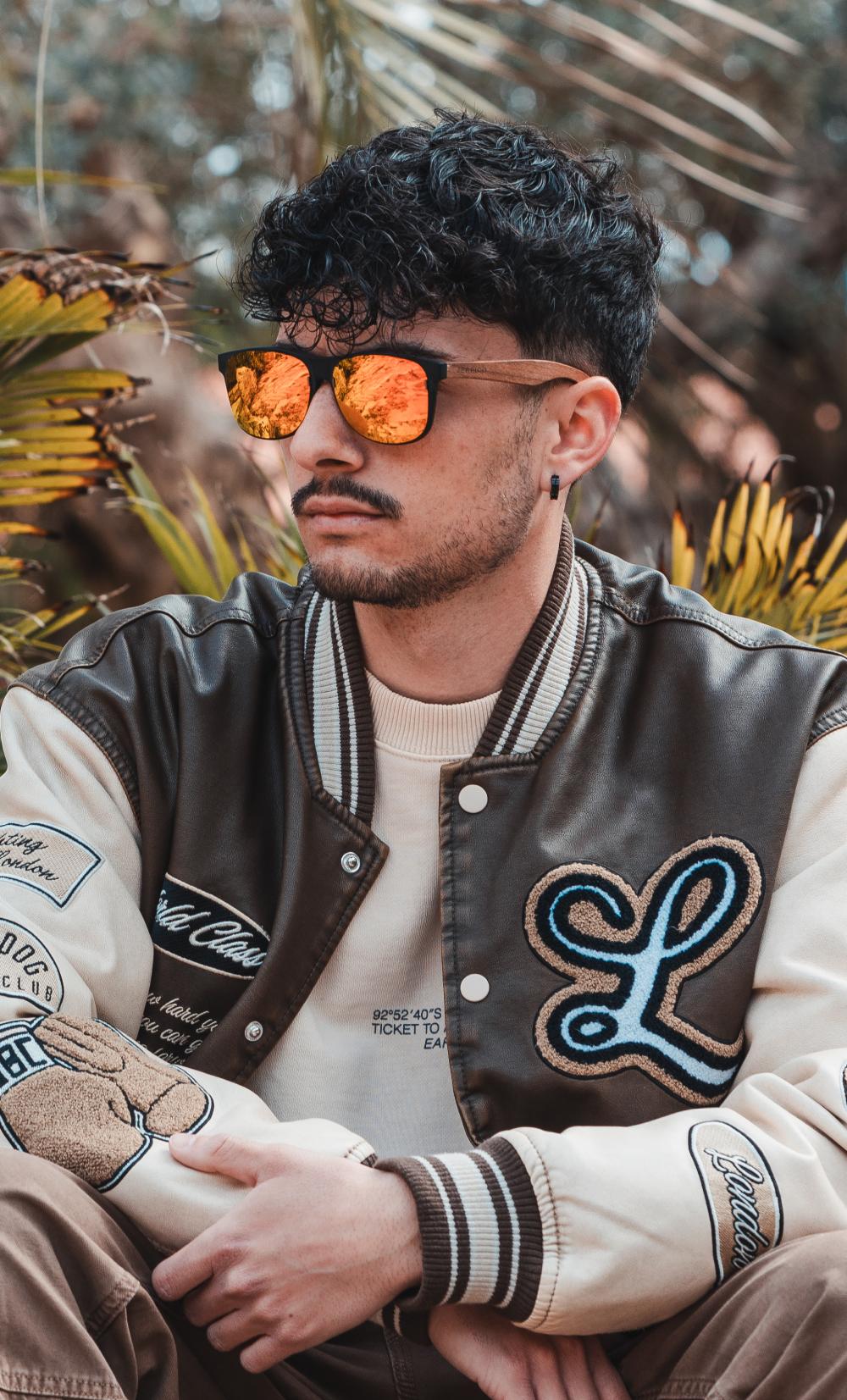 Acetate & Wood Classic Wayfarer Sunglasses – view 6