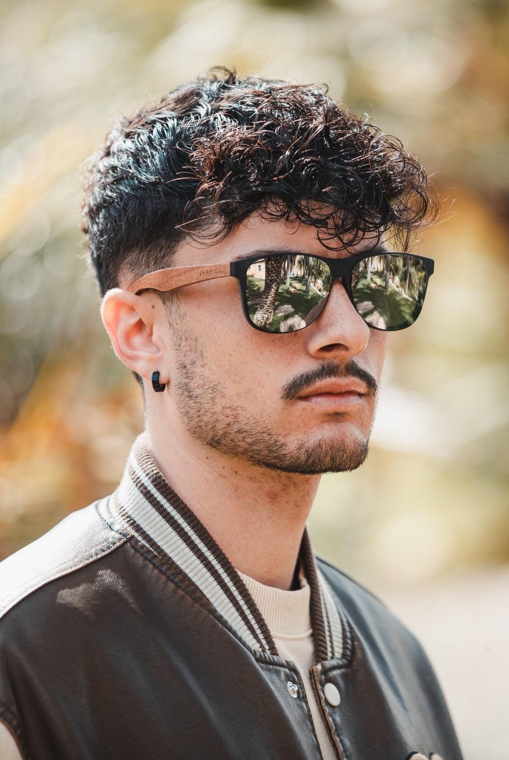 Acetate & Wood Classic Wayfarer Sunglasses
