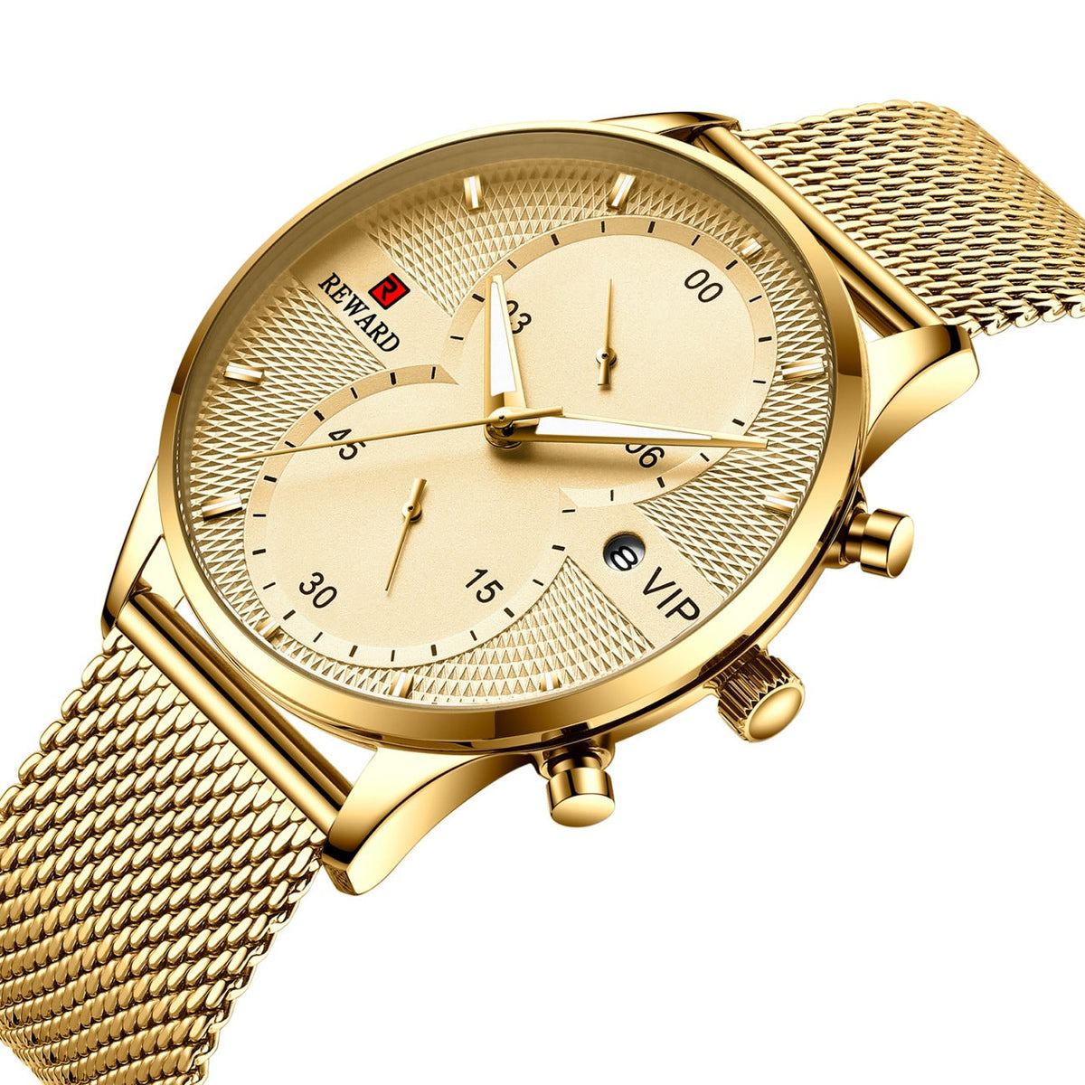 Stainless Steel Bracelet Quartz Calendar Watch, 45mm – view 2
